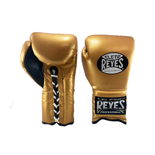 Cleto Reyes E412 Laced Gloves - Boxing equipment Gold