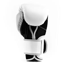 Everlast Powerlock 2 Hook & Loop Boxing Gloves - Impact-absorbing training gloves with full-grain leather. Front View