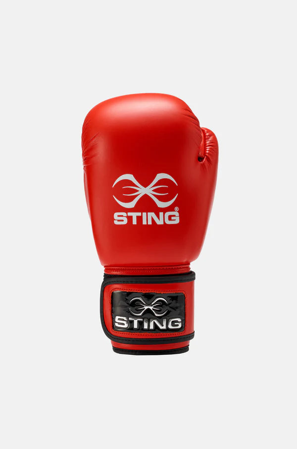 AIBA Competition Gloves by Sting, Officially Approved Red