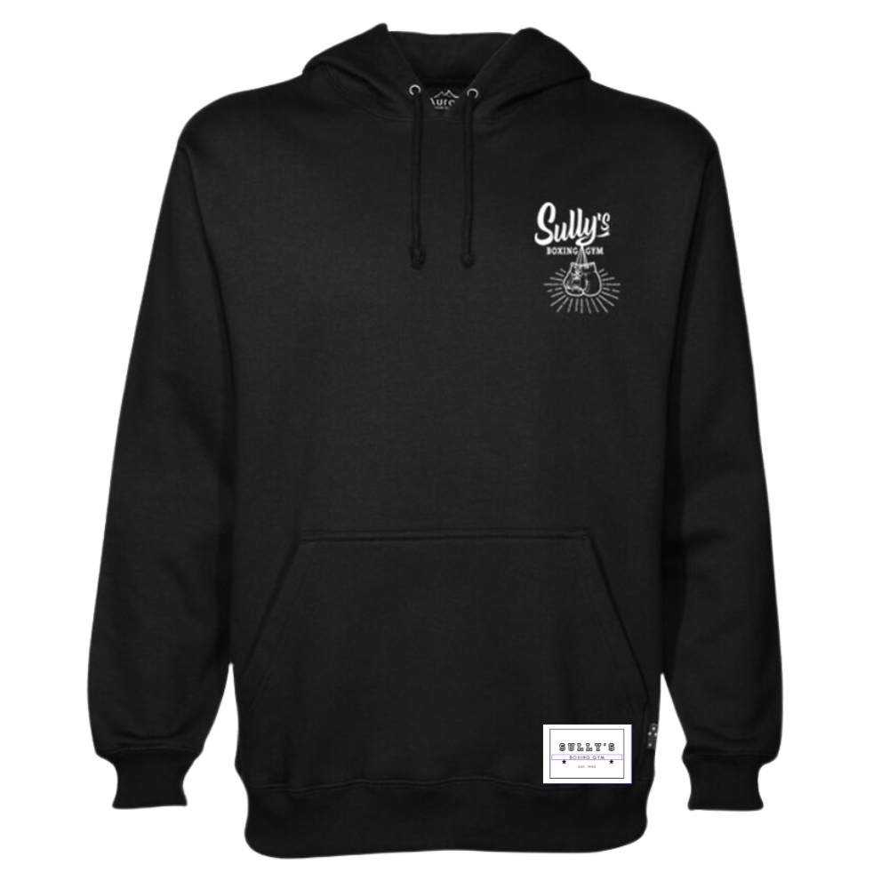 Sully's Classic Hoodie - Boxing, Muay Thai gloves. Front View