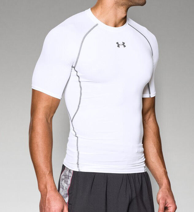 Under Armour boxing rashguard with compression fabric White Front View