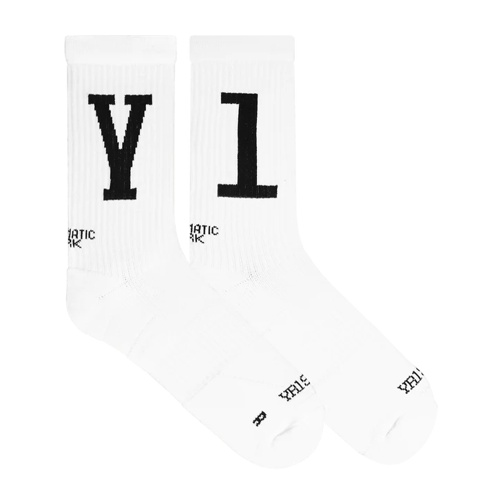 YR1SW Crew Socks: Comfortable crew socks with arch support. Full View