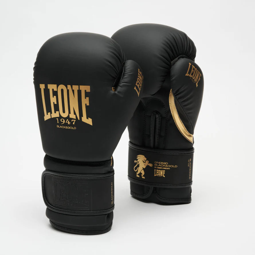 Leone Black & Gold Boxing Gloves