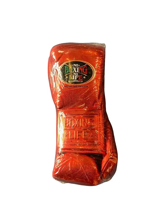 No Boxing No Life 12 oz Metallic Red Training Gloves Sealed View
