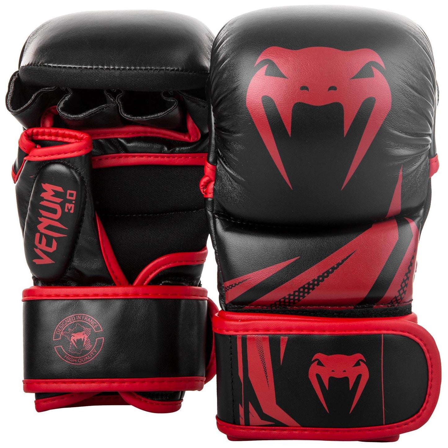 Sparring Gloves Venum Challenger 3.0 MMA Training Red Front and Back
