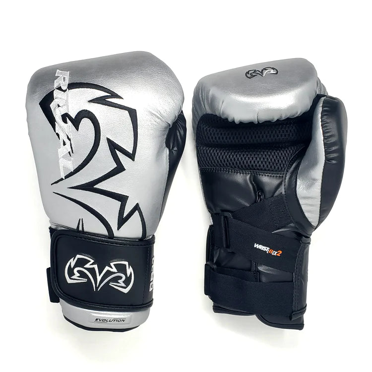 RB11 Evolution Bag Gloves - Protective, high-quality boxing gloves. Silver