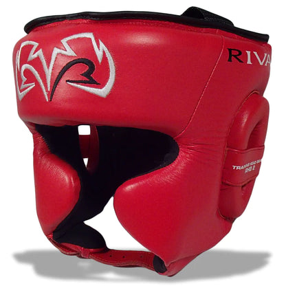 Rival RHG2 Hybrid Headgear - Boxing, Training, Leather Red