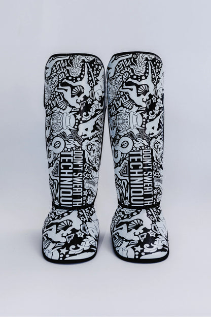 Hideko Shin Guards - Graffiti Design Protection Front View
