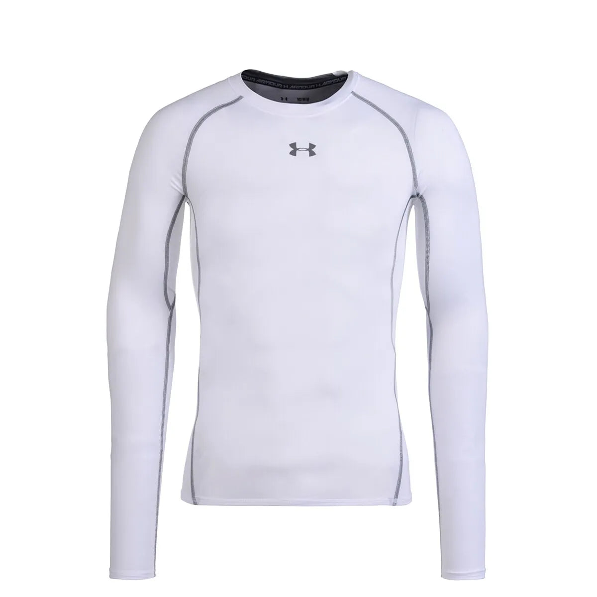 HeatGear Long Sleeve Rashguard, moisture-wicking technology, UPF 50+ protection, Under Armour. White View