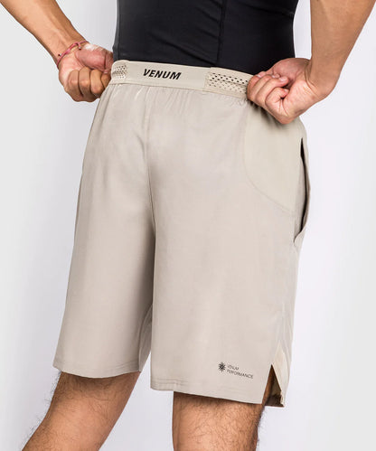 Venum G-Fit Air Training Shorts - Boxing Performance Gear White Back View