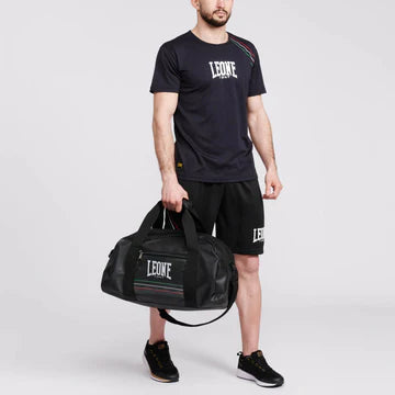 Leone Flag Duffle Bag - Black boxing equipment Front View