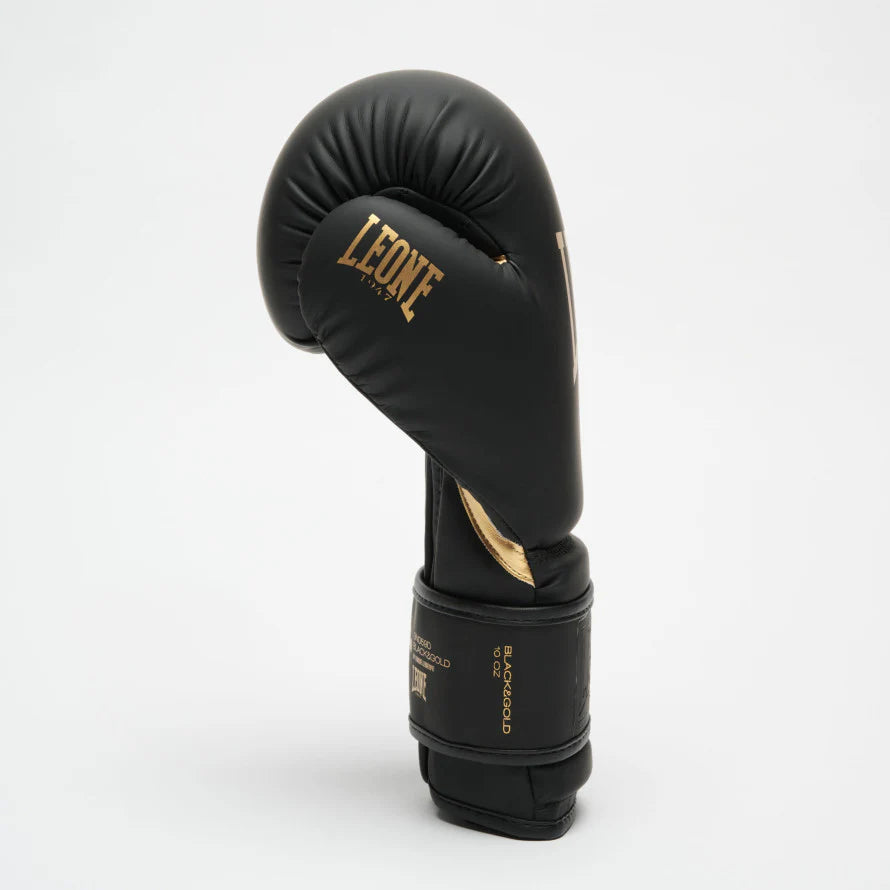 Leone Black & Gold Boxing Gloves