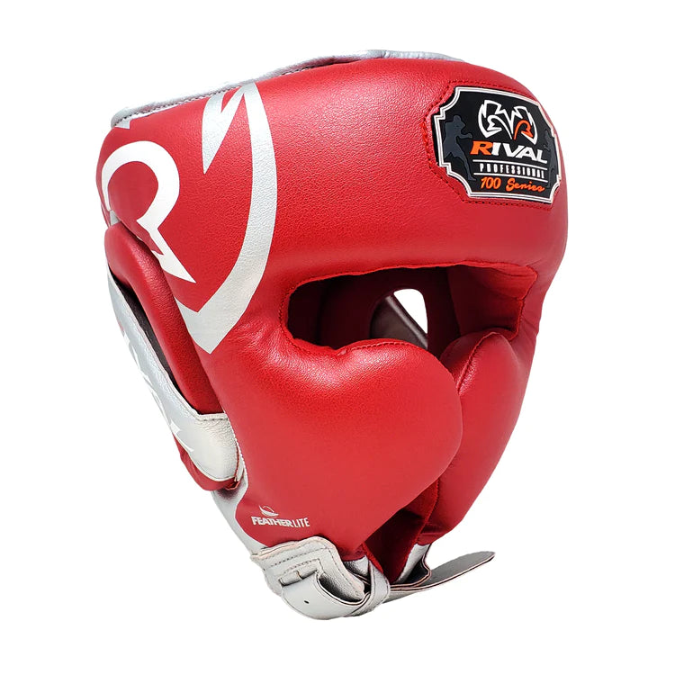 Rival RHG100 Professional Headgear - Boxing Gear Red Front View