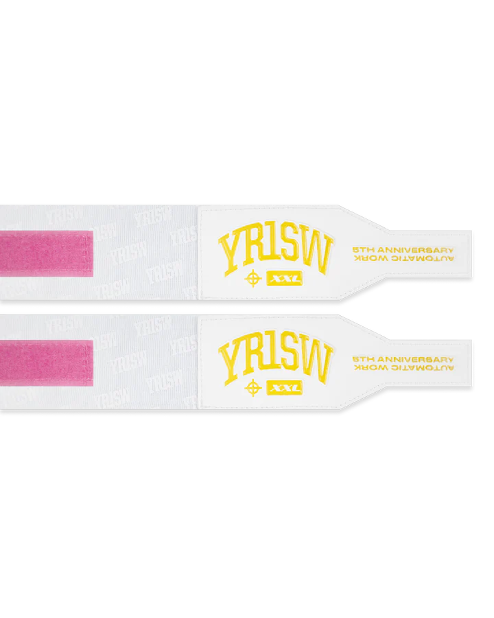 YR1SW Hand Wraps - Boxing & Martial Arts protective gear. Yellow and Pink Velcro View